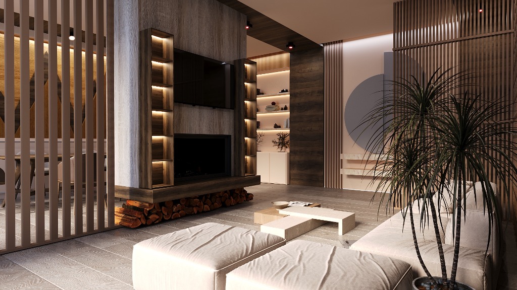 Yaşam Alanı - Salon ve TV ünitesi